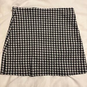 Mango Houndstooth Mini Skirt